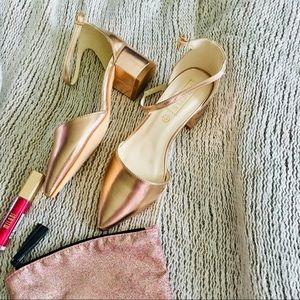 Truffle Collection Molly Rose Gold Wide Fit Heels